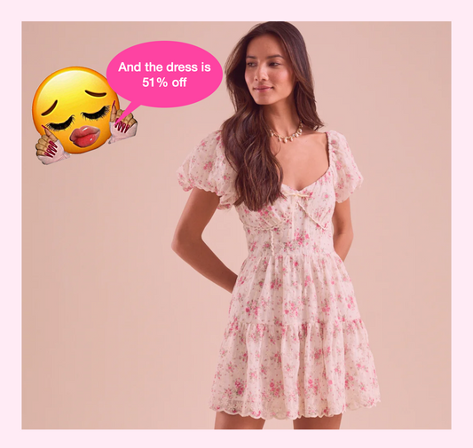 Ainsley Floral Embroidered Mini Dress